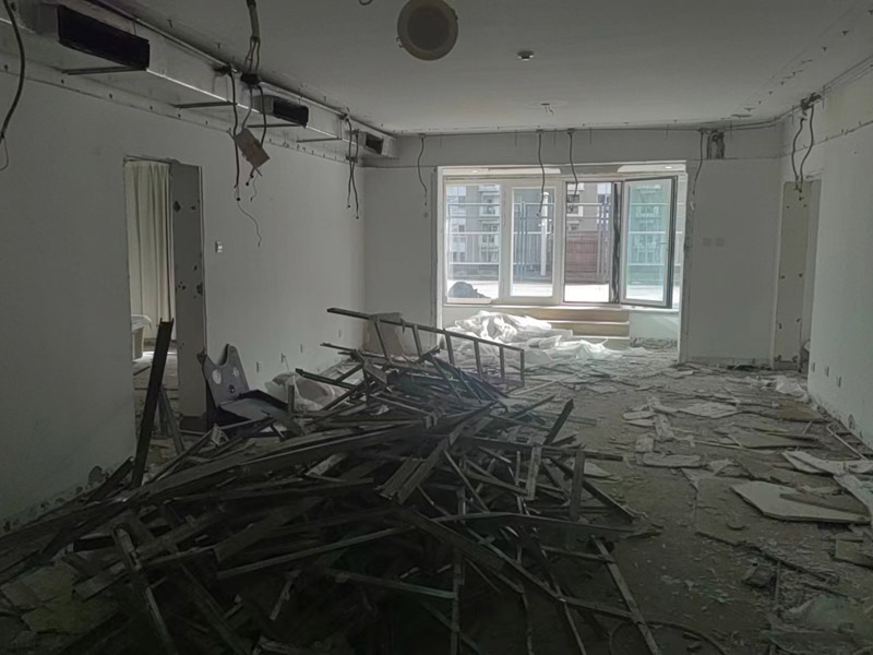 北京旧房改造装修二居室，施工现场案例